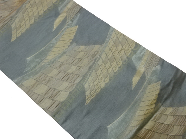 瓦屋根模様織出し名古屋帯